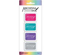 Ranger d'archivage Mini kit de tampons encreurs 4, Multicolore