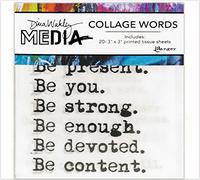 Ranger Dina Wakley Media Collage Words Pack, Papier, Multicolore, 11,9 x 8,7 x 0,1 cm