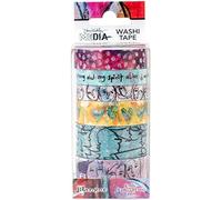 RANGER Dina Wakley Media Number 1 Ruban adhésif en papier Motif Washi Multicolore 13 x 5,2 x 5,2 cm