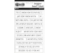 Ranger DYA65456 Dyan Reaveley Dylusions Autocollants pour Chat Inscription Big Back Blanc, Vinyle, White, OS