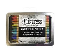 Ranger Tim Holtz Distress – Lot de 12 crayons aquarelle