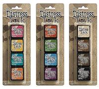 Ranger Tim Holtz Distress Mini Ink Pad Kits #1, #2 and #3 Bundle by Tim Holtz