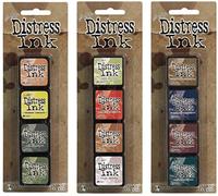 Ranger Tim Holtz Distress Mini Ink Pad Kits - #10, #11 and #12 Bundle by Tim Holtz
