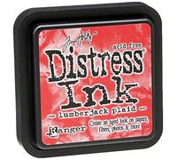 Ranger Tim Holtz Distress Tampon encreur Motif Carreaux de bûcheron, Plaid Lumberjack, 3 x 3 inch pad
