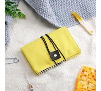 Rangez vos fournitures de tricot en toute sécurité avec nos sacs pliables pour crocheter vos outils (jaune)