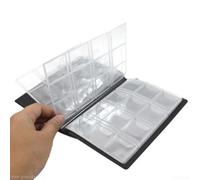 Rangez votre collection avec un album portable de 120 pochettes pour pièces de monnaie, idéal pour ranger des badges et plus encore