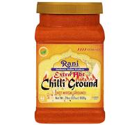 Rani Extra Hot Chili Powder Indian Spice 908 g Pot en PET ~ Entièrement naturel | Sans couleur ajoutée | Sans gluten | Végétalien | Sans OGM | Casher | Sans sel ni remplissages