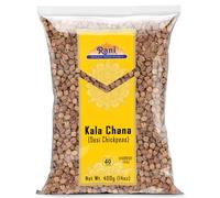 Rani Kala Chana (Chana aux pois chiches Desi avec peau) 400 g ~ entièrement naturel | Sans gluten | Sans OGM | Casher | Végétalien | Origine indienne