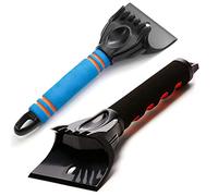 Raniaco grattoir à Glace de Voiture pour Pare-Brise, Pas de Rayures Grattoirs à Neige,2-en-1 Lame Brisez la Glace Chunny et ramassez la Neige Forst, poignée Robuste en Mousse