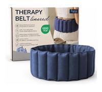 Ranji bouillotte ceinture micro-ondes graines de lin ajustable 102 x 17 cm bleu