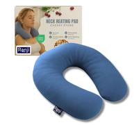 RANJI Coussin Chauffant Noyaux de Cerise Micro-Onde - Bouillotte Cervicale & Épaules Sans Eau | Coussin Chauffant Cervicales | Coussin Noyaux Cerises Naturel & Lavable (Bleu)