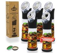 Ranji - Décapsuleur avec Récipient Intégré - Collecte Facile des Capsules | Décapsuleur Bière Original et Écologique | Idée Cadeau | Fête des Pères (x5)