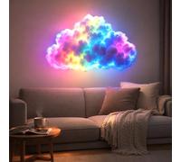 RANJIMA Lumière LED en forme de nuages d'orage - Alimentée par USB - Décoration 3D - Lumière dynamique multicolore - Pour chambre, salle de jeux, fête