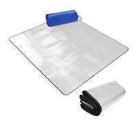 RANJIMA Matelas isolant en aluminium - 200 x 200 cm - Pliable - En aluminium - Compact - Léger - Pour camping, yoga, sport
