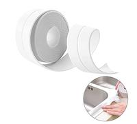 RANJIMA Plinthe Souple Autoadhésive, Cornière PVC 19x19mm, 12M, Profilé d'angle Caoutchouc Autoadhésif,Plinthe Autoadhésive Convient pour Cuisines,Salles de Bains et Salons,Anti-moisissure Calfeutrage