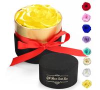 RANJIMA Rose Eternelle Préservée Cadeau Saint Valentin pour Femme, Roses Préservées à La Main, Idee Rosee Cadeau pour Elle, Maman Amie Épouse Sœur Mamie,Idées Cadeaux Noël et Fête des Mères pour Maman