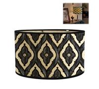 RANJIMA Sinta Abat-Jours en Tissu E27 E14 Moderne de Remplacement Les Lampes de Table, Lampes de Chevet, Lampadaire, Lustre, Lampe Tambour, pour Chambre à Coucher et Salon (Diamètre 30 cm)