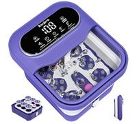 Ranjova Spa électrique pour pieds avec massage rotatif, baignoire de pieds pliable avec chaleur, bulles, contrôle de la température et 24 boules de massage shiatsu motorisées, spa pour pieds avec