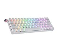 Ranked N60 Nova Clavier Mécanique de Jeu 60% | Hot Swap Gaming Keyboard | 61 Touches Programmables | RGB LED | Mac, PC Windows | QWERTY ANSI US (Blanc, Gateron Pro Yellow)