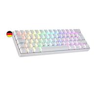 Ranked N60 Nova Clavier Mécanique de Jeu 60% | Hot Swap Gaming Keyboard | 62 Touches Programmables | RGB LED | Mac, PC Windows | QWERTZ ISO DE (Blanc, Gateron Pro Yellow)