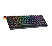 Ranked N60 Nova Clavier Mécanique de Jeu 60% | Hot Swap Gaming Keyboard | 62 Touches Programmables | RGB LED | Mac, PC Windows | QWERTZ ISO DE (Noir, Kailh Box Jade)