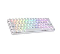 Ranked N60 Nova Clavier Mécanique de Jeu 60% | Hot Swap Gaming Keyboard | 62 Touches Programmables | RGB LED | Mac, PC Windows | QWERTZ ISO DE (Blanc, Kailh Box Jade)