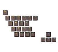 Ranked Set de 23 Touches en Caoutchouc | Double Shot Translucide | Profil OEM pour Claviers Gaming Mécaniques(Coffee Quartz, 23 Touches)