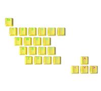 Ranked Set de 23 Touches en Caoutchouc | Double Shot Translucide | Profil OEM pour Claviers Gaming Mécaniques(Jaune, 23 Touches)