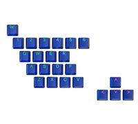 Ranked Set de 23 Touches en Caoutchouc | Double shot Translucide | Profil OEM pour Claviers Gaming Mécaniques( Bleu Foncé , 23 Touches )