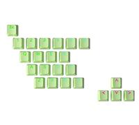 Ranked Set de 23 Touches en Caoutchouc | Double shot Translucide | Profil OEM pour Claviers Gaming Mécaniques( Pistache , 23 Touches )