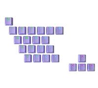 Ranked Set de 23 Touches en Caoutchouc | Double Shot Translucide | Profil OEM pour Claviers Gaming Mécaniques(Lavande, 23 Touches)