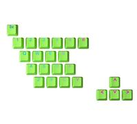 Ranked Set de 23 Touches en Caoutchouc | Double Shot Translucide | Profil OEM pour Claviers Gaming Mécaniques(Néon Vert, 23 Touches)