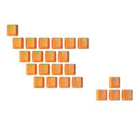 Ranked Set de 23 Touches en Caoutchouc | Double Shot Translucide | Profil OEM pour Claviers Gaming Mécaniques(Néon Orange, 23 Touches)