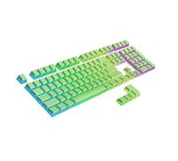 Ranked Set de Touches Pudding en PBT | 112 Touches Double Shot Translucides pour Claviers ANSI US & ISO | Profil OEM pour Claviers Gaming RGB (Pistache)