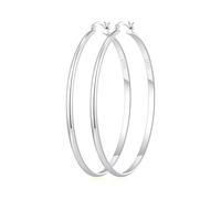 RANKEEF 3 mm De large Creoles argent femme hypoallergéniques 925 Boucle d'oreille creole femme Boucles d'oreilles créoles en argent sterling Grandes boucles d'oreilles