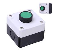 Rankomu Bouton Poussoir Vert IP54 ABS - Interrupteur Poussoir Momentané pour Ouvre-Porte, Télécommande Contacteur AC/Relais (68x72x54mm)