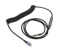 Rankomu Câble spiralé USB C pour clavier de jeu mécanique, câble extensible USB C vers USB A à double manchon pour claviers de jeu, 1,5 m de long, compatible avec les claviers mécaniques