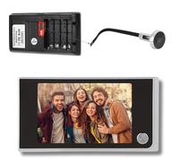 Rankomu Camera Judas de Porte Surveillance - Judas Numérique 3.5 Pouces Écran LCD HD 120°, Visionneuse Électronique, Installation Facile (14-28mm Trou, 35-100mm Épaisseur), Piles AAA
