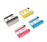 Rankomu Cartouches d'encre rechargeables en polypropylène de rechange pour Officejet 6600 6700 7110 7510 7610, 4 couleurs, cartouche d'encre compatible