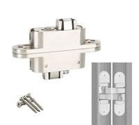 Rankomu Charnière Invisible 180° Pour Porte Pliante & Porte Placard - En Alliage de Zinc, Réglage 3D(95mm)