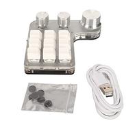 Rankomu Clavier Mécanique DIY Clavier Mécanique Programmable RGB Clavier Mécanique avec 9 Touches et 3 Boutons Clavier Mécanique Filaire et Sans Fil USB Gaming Bureau Blanc