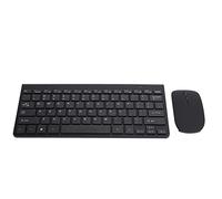 Rankomu Ensemble clavier sans fil et souris sans fil, ultra fin, accessoire informatique pour la maison, le bureau, connexion sans fil 2,4 G, noir