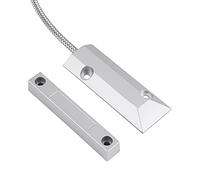 Rankomu Interruptor Magnético de Seguridad para Puertas y Ventanas, Detector Cableado con Aleación de Aluminio, Ideal para Garaje Casa y Almacén (12V, 120mA, 50mm)