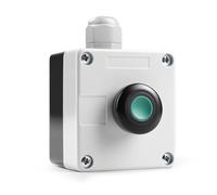 Rankomu IP67 Étanche Interrupteur à Bouton Poussoir Vert, 1NO+1NC DPST Pressostat à verrouillage, -40°C Antigel Tastschalter Industrie, Ouverture 22mm pour Porte de Garage, Ouvre-Portail