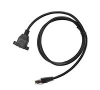 Rankomu Long câble Ethernet RJ45 Cat6 Cordon de connecteur Ethernet mâle vers femelle avec trou de fixation pour vis de base, compatible avec répartiteur Ethernet et rallonge 1 m
