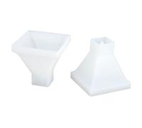 Rankomu Lot de 2 grandes pyramides en résine époxy pour décoration de la maison - Qualité supérieure - 10 x 10 x 10 cm