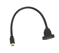 Rankomu MiniD PtoDP1.4 Câble Mini DisplayPort vers DisplayPort, Mini DP mâle vers femelle, 8K 7680 x 4320 à 60 Hz, Mini DP vers DP 1.4, connexion sûre et stable, longueur de 1,8 m