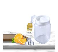 Rankomu Pichet Plastique 500ml Carafe Eau Transparente Avec Couvercle, Pichet À Jus Résistant Aux Chocs BPA-Free, Pour Thé Glacé, Lait, Limonade, Bar, Maison
