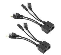 Rankomu Répartiteur d'alimentation PoE Répartiteur PoE Module d'alimentation pour caméra réseau 12 V PoE 2 paires Équipement de surveillance pour systèmes de surveillance