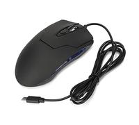 Rankomu Souris de jeu filaire rétroéclairée bleue, touches multimédia ergonomiques de type C, souris de jeu DPI réglable pour jeu, bureau, étude, connexion USB